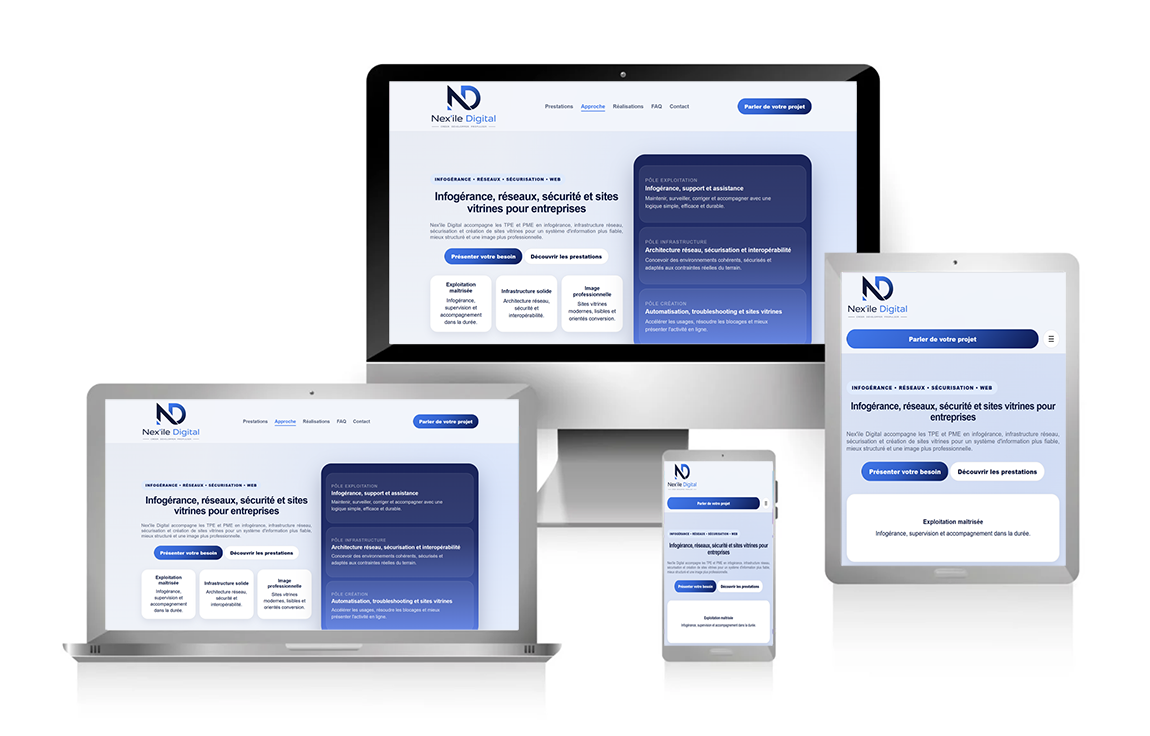 Création de sites vitrines professionnels